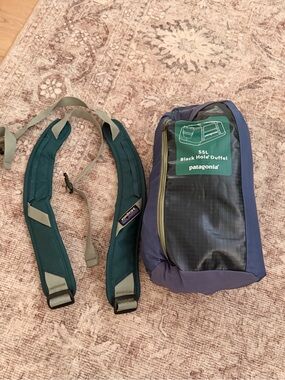 black hole duffel patagonia poshmark 40L Smolder Blue/Amanita Red and haul loops at either end for linking multiple bags Patagonia | Bags | Patagonia